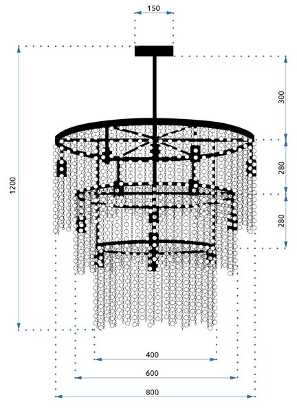 Lampa Cristal APP1314-CP Black