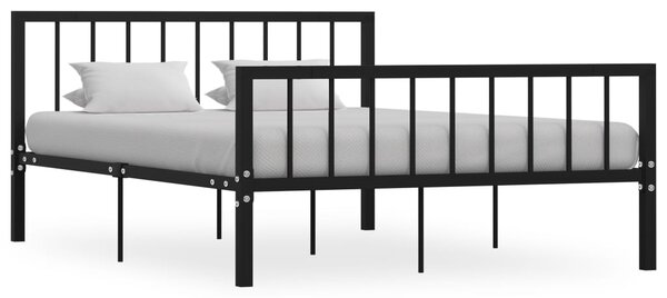 Cadru de pat, negru, 140 x 200 cm, metal
