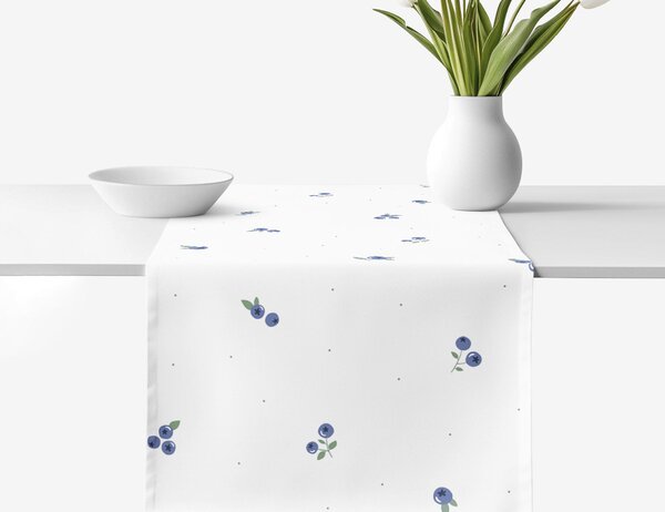Goldea napron de masă 100% bumbac - afine 50x160 cm