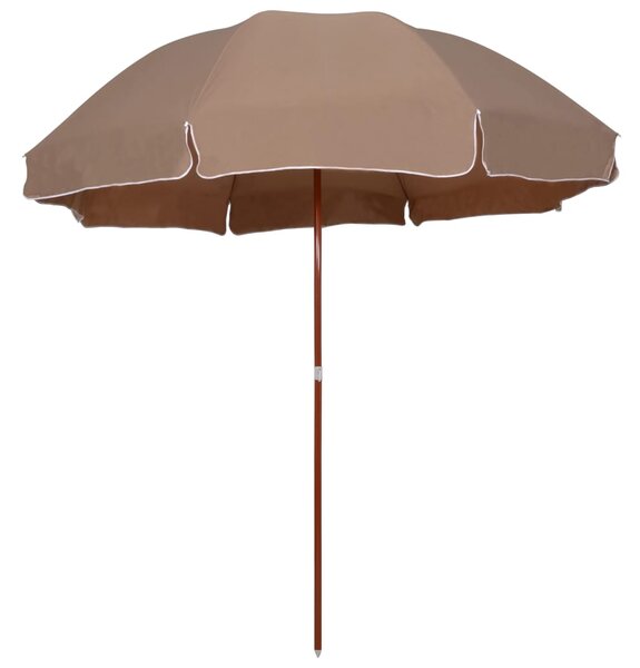 Umbrelă de soare cu stâlp din oțel, gri taupe, 300 cm