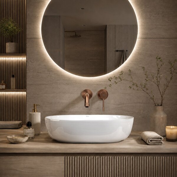 Lavoar ceramic pentru blat CLEO 50 alb - REA