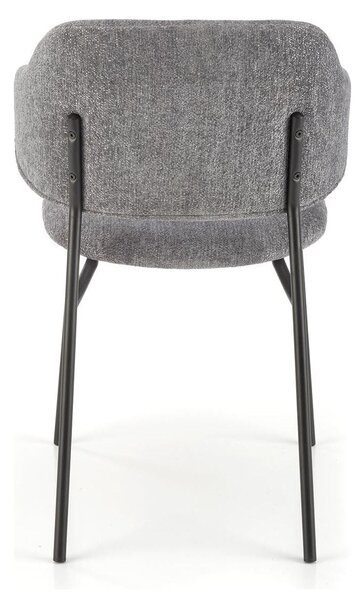 Scaun K497, gri deschis, stofa clasica/metal, 52x62x82 cm