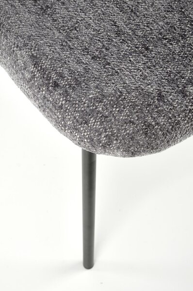 Scaun K497, gri deschis, stofa clasica/metal, 52x62x82 cm