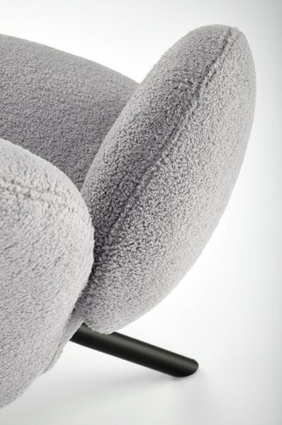 Scaun rotativ K498, gri, stofa/metal, 64x63x90 cm