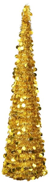 Brad de Crăciun artificial tip pop-up, auriu, 180 cm, PET
