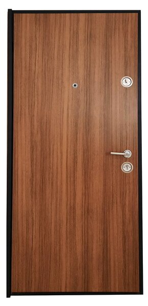 Ușă Metalică cu MDF Modern 312 Nuc 206 PVC Stânga