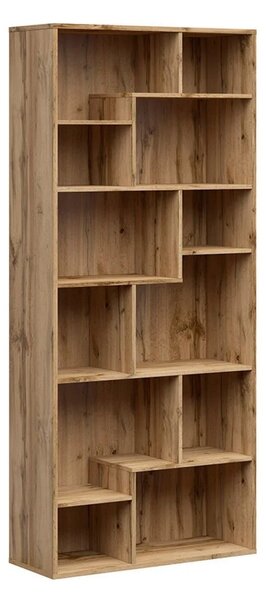 Biblioteca TETRIX, stejar wotan, PAL, 87.5x33.5x197.5 cm