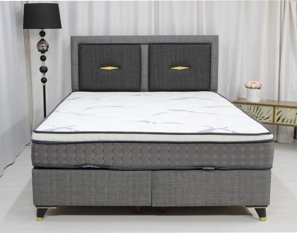 Pat Amadeus Gri 160 200 Cu Saltea