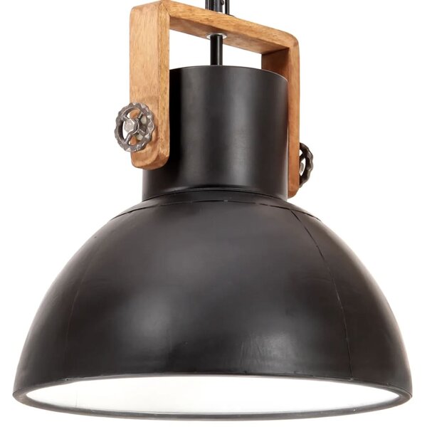 Lampă suspendată industrială, negru, 40 cm, 25 W, rotund, E27