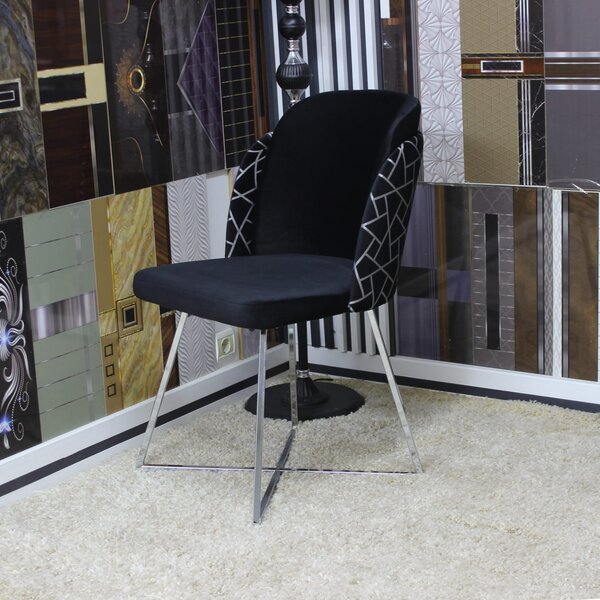 Scaun Alexa Negru Silver