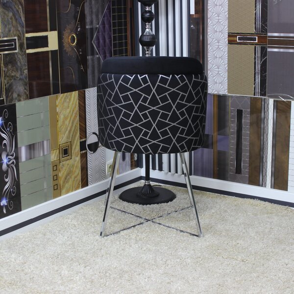 Scaun Alexa Negru Silver