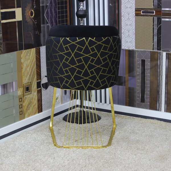 Scaun Ilona Negru Gold