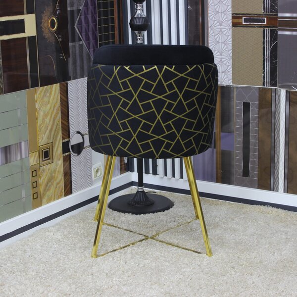 Scaun Alexa Negru Gold