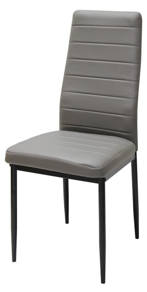 Set 4 Scaune Piele Ecologică Oscar Gri