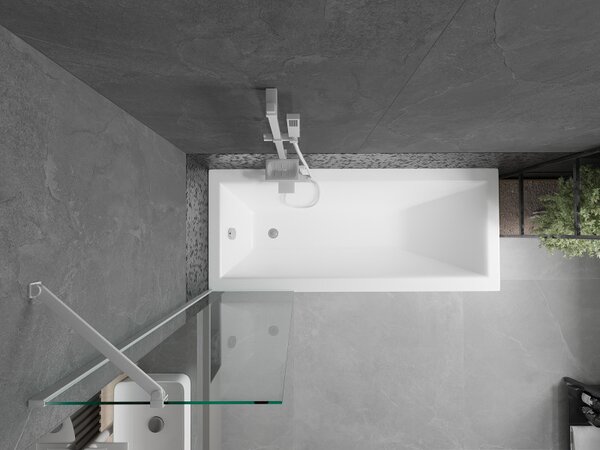 Mexen Next, paravan de baie 1 aripă 50 x 150 cm, aripă fixă, sticlă transparentă de 6 mm, profil alb, 895-050-000-00-00-20