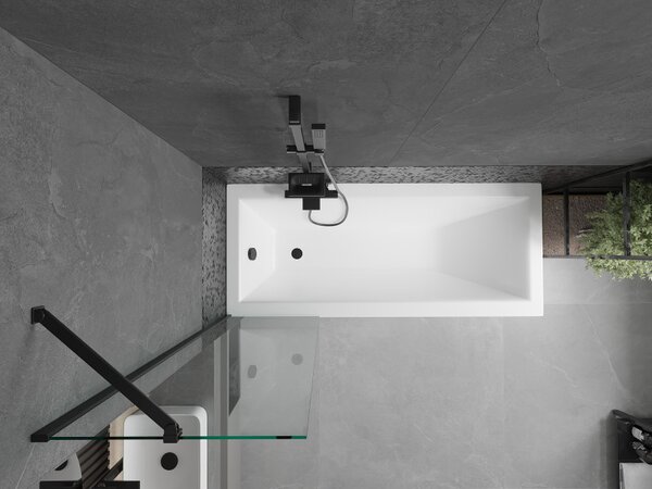 Mexen Next, paravan de baie 1 aripă 50 x 150 cm, aripă fixă, sticlă transparentă de 6 mm, profil negru, 895-050-000-00-00-70