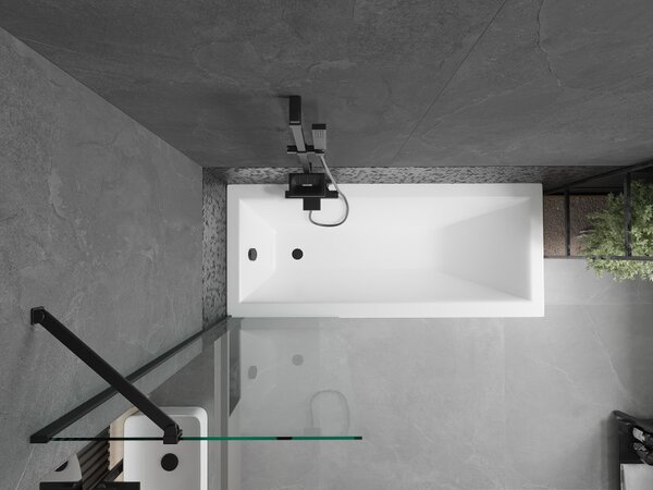 Mexen Next, paravan de baie 1 aripă 60 x 150 cm, aripă fixă, sticlă transparentă de 6 mm, profil negru, 895-060-000-00-00-70