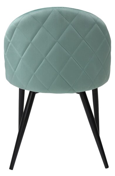 Scaun Bella Verde Aqua Picior Negru