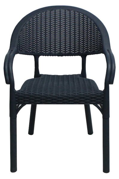 Set masă grădină Caliope cu Geam tip ratan 90x150 cu 6 scaune