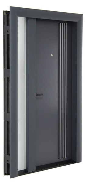 Ușă Metalică cu MDF Arhitect 483D 1G 120 Nuc PVC Stânga