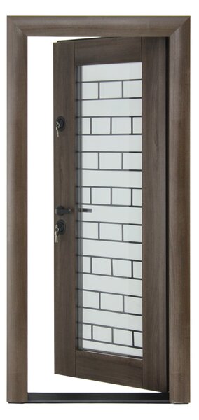 Ușă Metalică cu MDF Arhitect 411 Wenghe PVC Stânga
