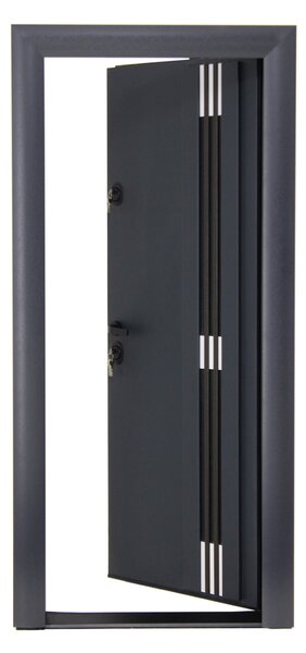 Ușă Metalică cu MDF Arhitect 477 Wenghe PVC Stânga