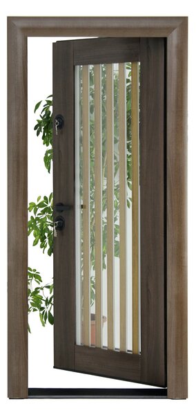 Ușă Metalică cu MDF Arhitect 433 Wenghe PVC Stânga