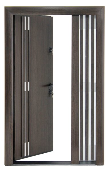 Ușă Metalică cu MDF Arhitect 485D 1G 120 Gri Antracit Dreapta