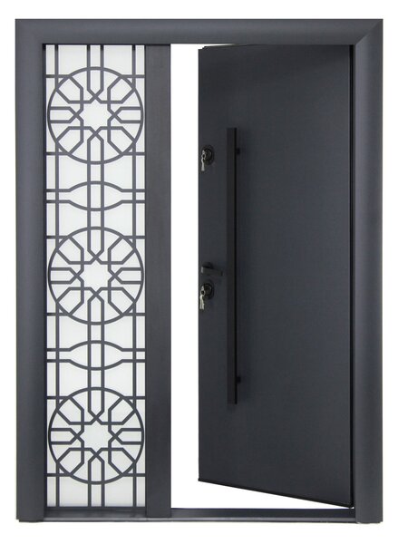 Ușă Metalică cu MDF Arhitect 415D 1G 140 Gri Antracit Dreapta