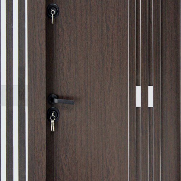 Ușă Metalică cu MDF Arhitect 485D 1G 120 Gri Antracit Dreapta