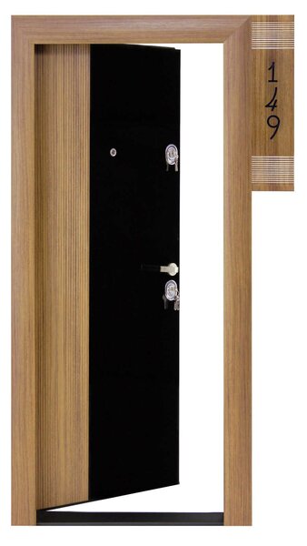 Ușă Metalică cu MDF Arhitect 471 Tanganica PVC Stânga