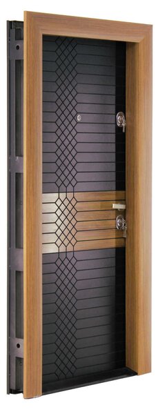 Ușă Metalică cu MDF Arhitect 472 Teak PVC Dreapta
