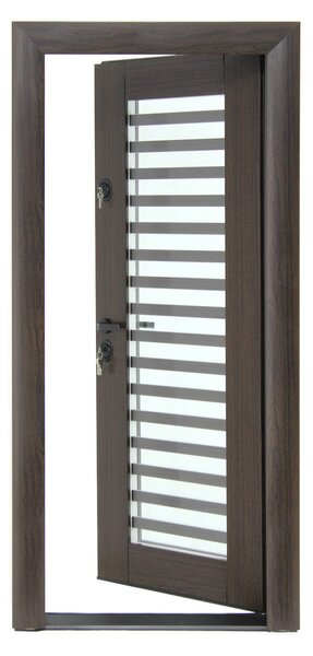 Ușă Metalică cu MDF Arhitect 482 Nuc PVC Dreapta