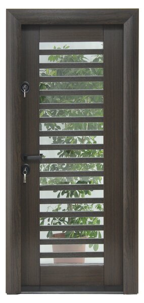 Ușă Metalică cu MDF Arhitect 482 Nuc PVC Dreapta