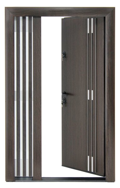 Ușă Metalică cu MDF Arhitect 485D 1G 140 Gri Antracit Dreapta