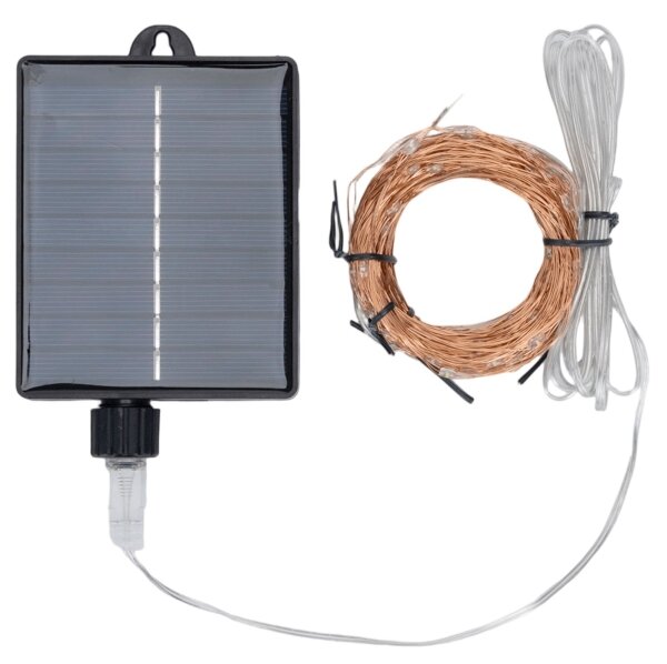 Aigostar - Ghirlandă solară LED de Crăciun 500xLED/8 funcții 52 m IP65 alb cald 1200 mAh