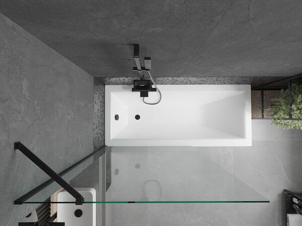 Mexen Next, paravan de baie 1 aripă 90 x 150 cm, aripă fixă, sticlă transparentă de 6 mm, profil negru, 895-090-000-00-00-70