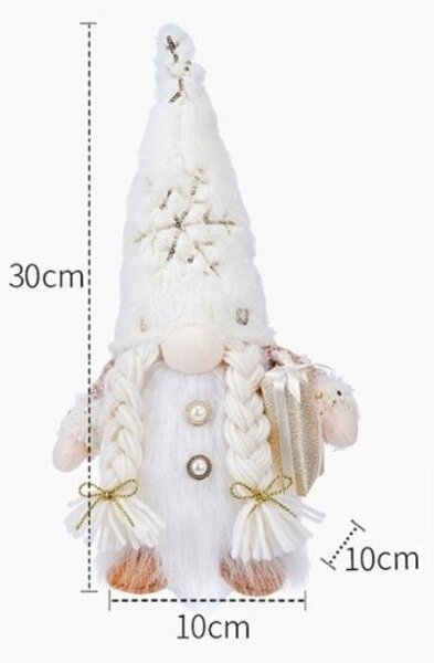 Spirite de Craciun iluminat JINGLE 30 cm - diferite tipuri Culoare: Alb