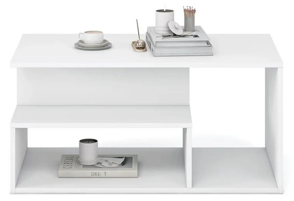 Masuta cafea IVA, alb, PAL laminat, 90x51x43 cm