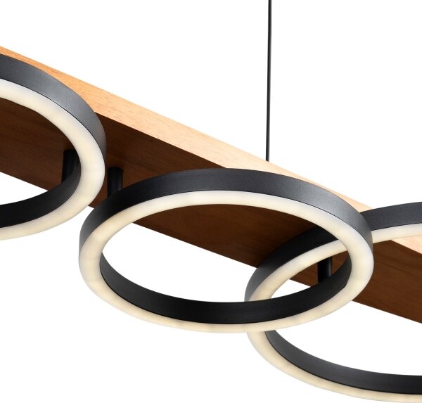 BRILAGI - Lustră LED pe cablu PLANK LED/35W/230V 4000K 30x100 cm lemn