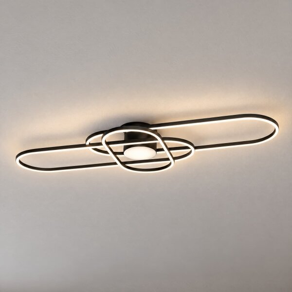BRILAGI - Plafonieră dimabilă LED APOLLO LED/58W/230V 43,2x101,2 cm neagră + telecomandă