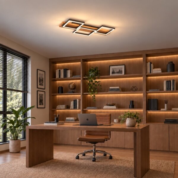 BRILAGI - LED Plafonieră PLANK LED/30W/230V 4000K 34,5x65 cm lemn