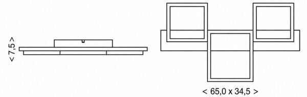 BRILAGI - LED Plafonieră PLANK LED/30W/230V 4000K 34,5x65 cm lemn
