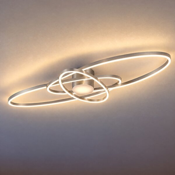 BRILAGI - plafonieră LED dimabilă APOLLO LED/58W/230V 43,2x101,2 cm crom + telecomandă