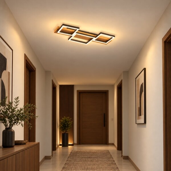 BRILAGI - LED Plafonieră PLANK LED/30W/230V 4000K 34,5x65 cm lemn