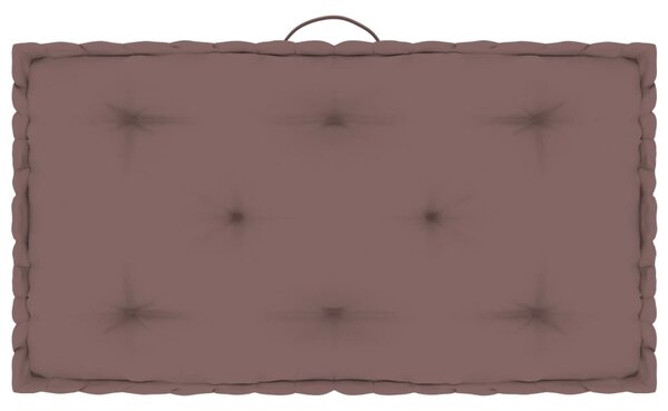 Pernă de podea din paleți, gri taupe, 73 x 40 x 7 cm, bumbac