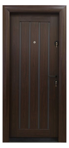 Ușă Metalică cu MDF Arhitect 425 Nuc PVC Stânga