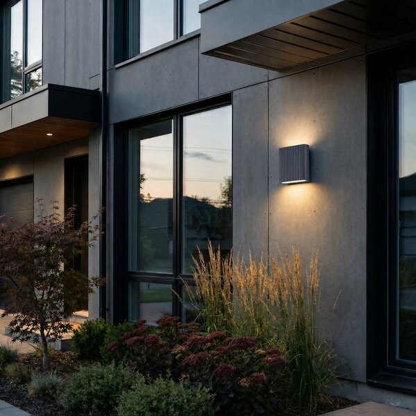 Lămpi de exterior Lucande, Raija, Gri, Aluminiu, Modern