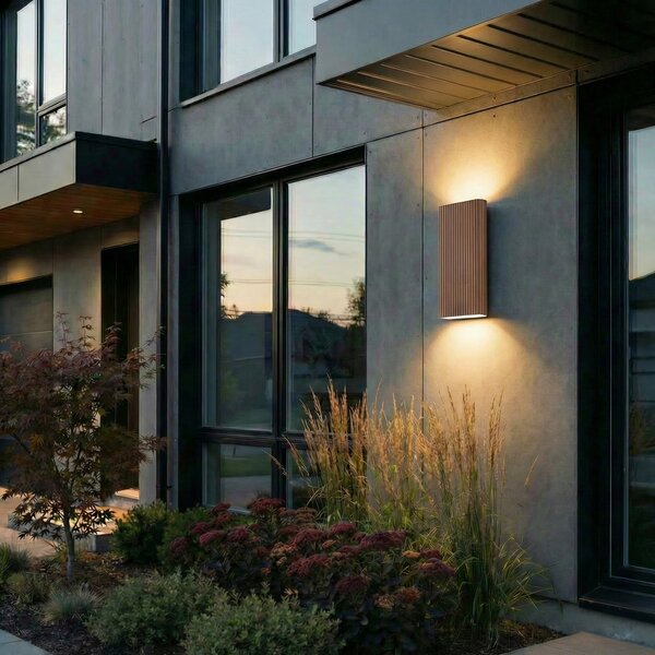 Lămpi de exterior Lucande, Raija, Maro / Rugină, Aluminiu, Modern