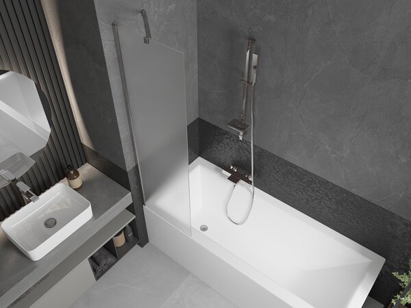 Mexen Next, paravan de baie 1 aripă 50 x 150 cm, aripă fixă, sticlă mată 6 mm, profil cromat, 895-050-000-00-30-01